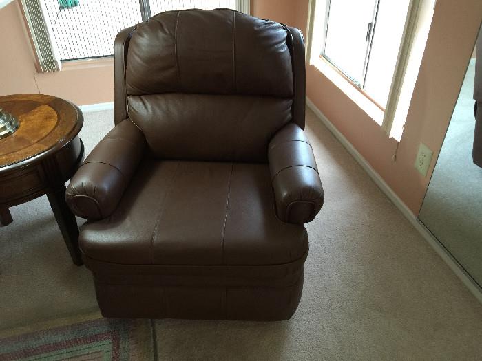 100%  Leather recliners   (2 of them)