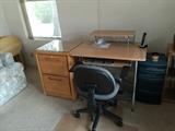 Wood file cabinet and computer stand