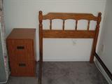 Twin Bed, headboard, footboard, side rails, wood slats, excellent condition