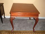 Hickory White Chippendale Side Table, claw and ball feet, square, excellent condition