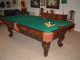 Finest Custom Made Billiard Table by Delmo Billiards, 97 ½ in L x 46 in W x 37 in H