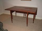 Antique Gate Leg Drop Leaf Table, 5ft without Leaves Open, 2ft D without Leaves Open, Silverware Drawer