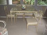 Rare Vintage Brown Jordan Glass Top Table and 5 Chairs
