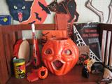 BOO! A great collection of vintage Halloween: Jack O-Lantern, Noise Makers, Candles, Decorations ...