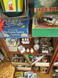 Vintage Christmas ornaments, figurines, tree-tops, lights, tinsel, ceramics, more ...