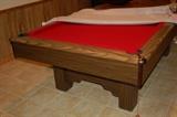 Pool table - includes all cues, a cue rack and full set of balls