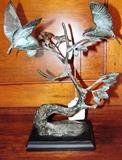 BRASS HUMMINGBIRD STATUE