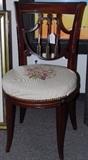 REGENCY STYLE CHAIR w/NEEDLEPOINT SEAT