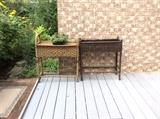 Wicker flower carts