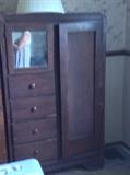Antique solid wood armoire