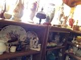Antique and vintage lamps, china and porcelain