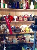 Cookie jars, art glass, lunch boxes, telescope