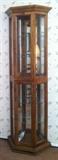 TALL NARROW LIGHTED CURIOR CABINET