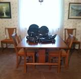 DINING TABLE & 6 CHAIRS BY DIXIE FURNITURE CO CONTEMPOARY LINE