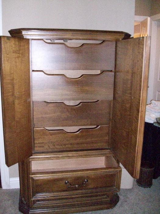 Solid wood armoire with dovetail drawers $125.00