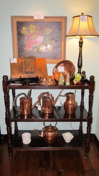 Extensive antique brass collection