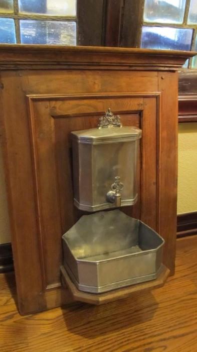 Antique pewter French lavabo