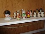 doll head & salt & pepper shakers