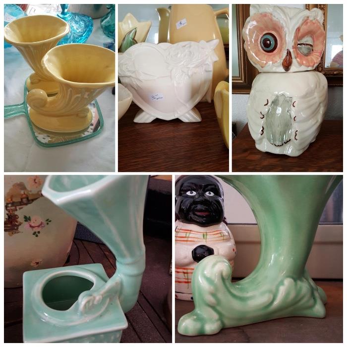 Cookie jars, pottery vases