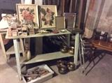 Great Vintage pictures, Brass, Work Table - Primitive