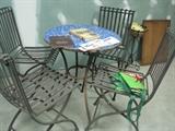 mosaic table top with 4 chairs