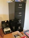 file cabinet & typewriter