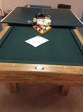 Brunswick Bristol Oak 7 foot table  and ping pong and all the extras