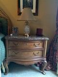 Thomasville marble top night stand