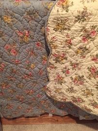 Reversible twin size coverlets