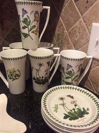 Portmeirion mugs & dessert plates