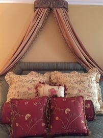 Luxurious fabric custom-made queen size linens and pillows