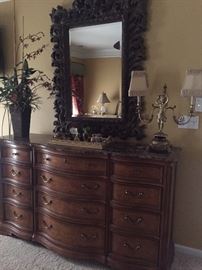 Thomasville marble top dresser