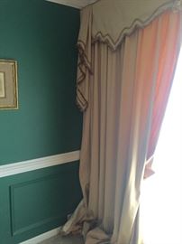 Custom made lined drapes