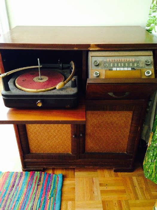 Turn table and radio console