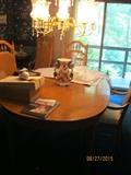 Thomasville Dining Table, 6 cane back chairs