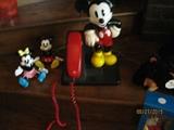 Mickey Mouse Phone, Minnie & Mickey plastic dolls (poseable)