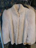 1980's white fox  & mink coat