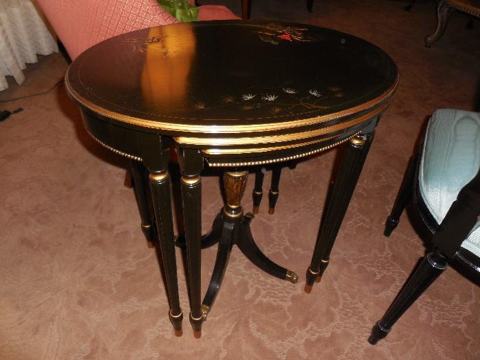 Oriental stacking tables