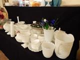 Assorted Milk Glass