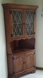LOVE this corner cabinet, Ethan Allen, divided light glass doors