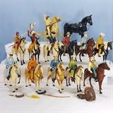 Hartland Plastics Horse and rider sets - George Washington, Robert E Lee, Canadian Mountie, Sheriff, Lone Ranger & Tonto, Dale Evans, Wyatt Earp, Indian Chief, Etc 