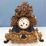 Fancy Mantle Clock with Figural Sides, Fancy Crest and Base