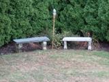 Concrete garden benches