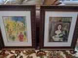Marc Chagall - lithographs - "Banquet at the Palace of Menelaus" and "Frontispiece"