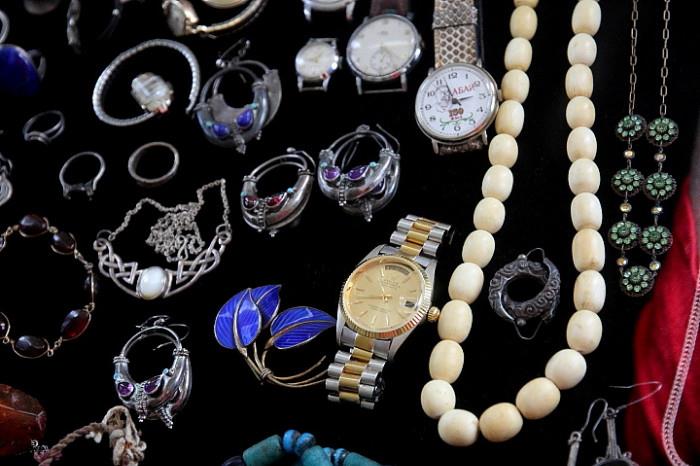 enamel 925S silver brooch (Norway), Rolex watch, vintage watches, silver jewelry