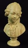 13" Rococo Style Yellow Resin Decorative Bust, Vintage, Collectibles, Household