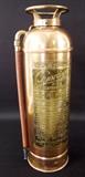 Antique Copper & Brass Guardene Fire Extinguisher, Vintage, Collectibles, Household