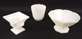 Milk Glass Lot, Pedestal Dishes, Hobnail Cup, Collectibles, Glass, Vintage, Antiques