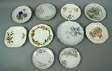 10 Decorative Collectibles Antique Plates - Floral, Glass