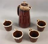 4 Western Stoneware Mugs and a Hull U.S.A. Carafe, Vintage, Collectibles, Antiques, Glass, Household